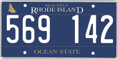 RI license plate 569142