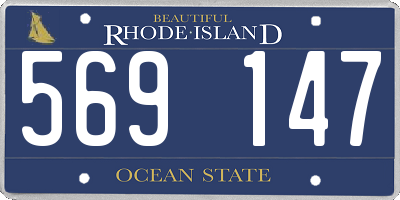 RI license plate 569147