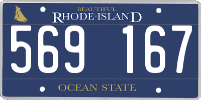 RI license plate 569167
