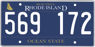 RI license plate 569172