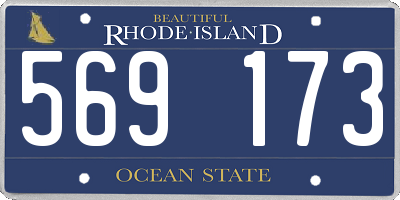 RI license plate 569173