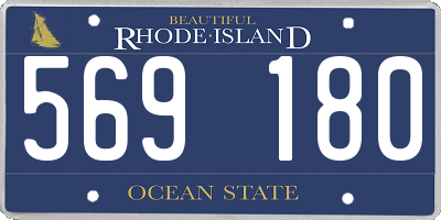 RI license plate 569180