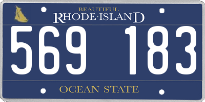 RI license plate 569183