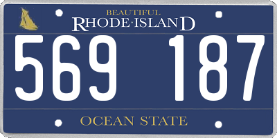 RI license plate 569187