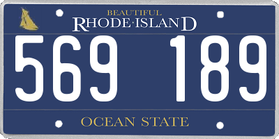 RI license plate 569189