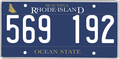 RI license plate 569192