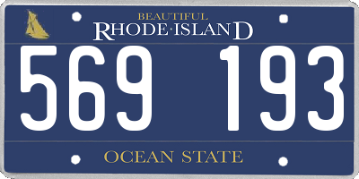 RI license plate 569193
