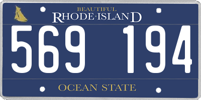 RI license plate 569194