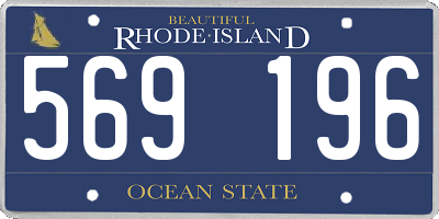 RI license plate 569196