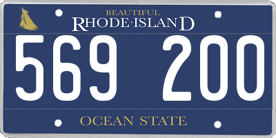RI license plate 569200
