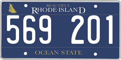 RI license plate 569201