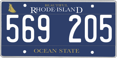 RI license plate 569205