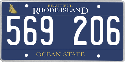 RI license plate 569206