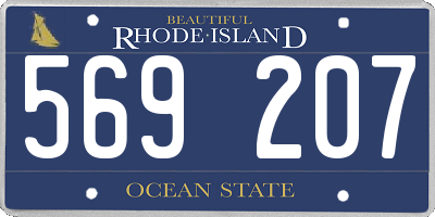 RI license plate 569207