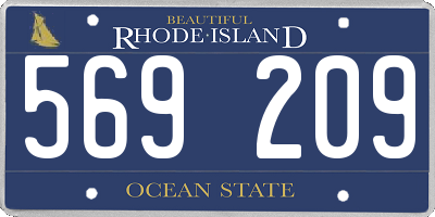 RI license plate 569209