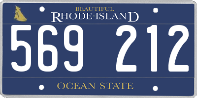 RI license plate 569212