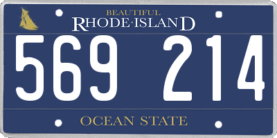 RI license plate 569214