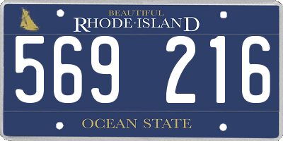 RI license plate 569216