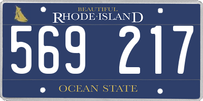 RI license plate 569217