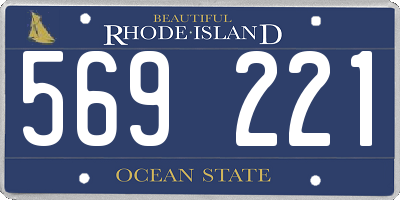 RI license plate 569221