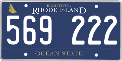 RI license plate 569222