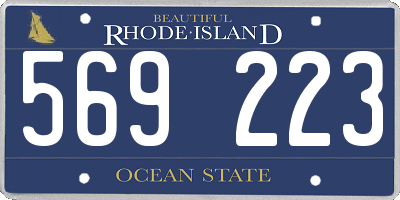 RI license plate 569223