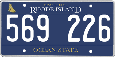 RI license plate 569226