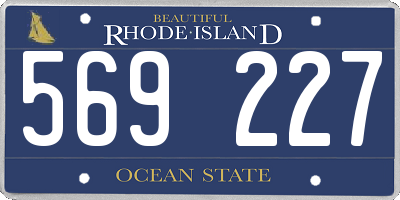 RI license plate 569227