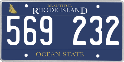RI license plate 569232