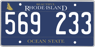 RI license plate 569233