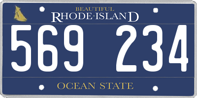 RI license plate 569234