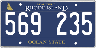RI license plate 569235