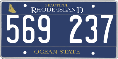 RI license plate 569237