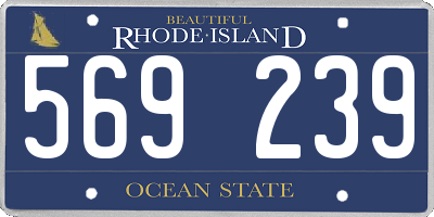 RI license plate 569239