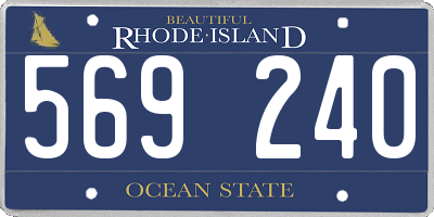RI license plate 569240