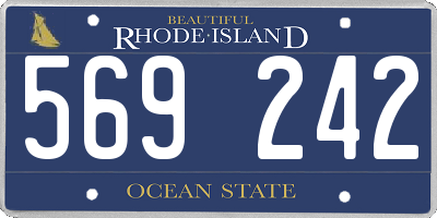 RI license plate 569242