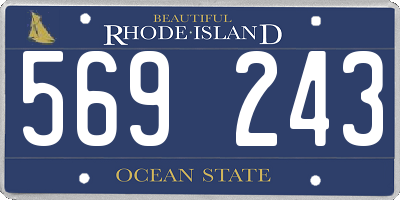 RI license plate 569243