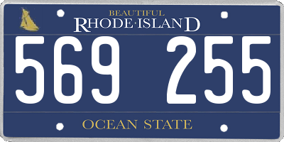 RI license plate 569255