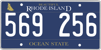 RI license plate 569256