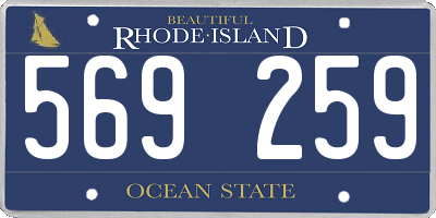 RI license plate 569259