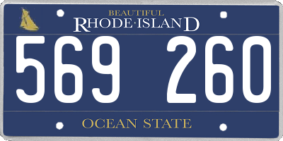 RI license plate 569260