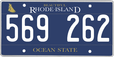 RI license plate 569262