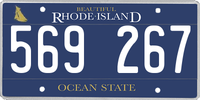 RI license plate 569267
