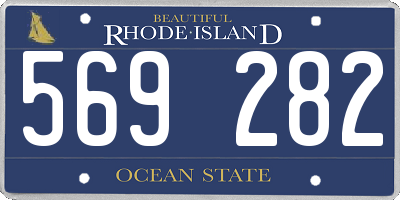 RI license plate 569282