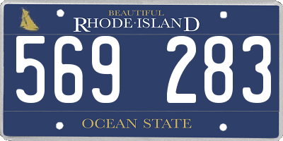 RI license plate 569283