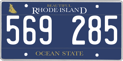 RI license plate 569285