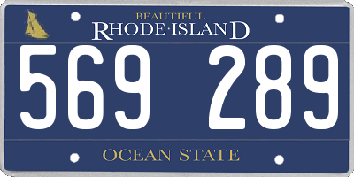 RI license plate 569289