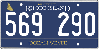RI license plate 569290