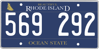 RI license plate 569292