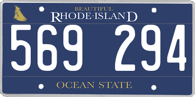 RI license plate 569294